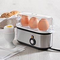 Basilico GoodEgg Triple Egg Cooker, H13.4cm x W20.2cm in Silver