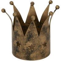 KDMD Antique Gold Crown Tealight Holder