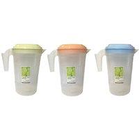 KDMD 2400ml Transparent Plastic Water Juice Jug With Cups Random Color