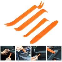 KDMD 4 Piece Car Door Panel Dash Pry Tool Kit ABS Plastic Remover in Orange