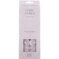 KDMD Pack of 10 Dark Amber Scented Tealights - Warm Home Fragrance Candles in Purple