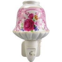 Minster Stylish Living Ltd Decorative LED Floral Nightlight - L8 x W8 x H13 cm in White
