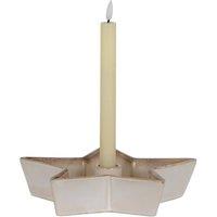 Lemon Pavilion Furniture and Decor Large Solace Star Candle Holder - Ceramic - L25 x W25 x H5 cm - White in Cream