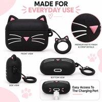BluCore Cute Black Cat Silicone Case Compatible with AirPods Pro