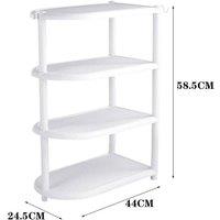 FORGEVIO 4 Tier - White Shoe Storage Rack