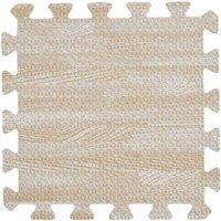 PAWNORA Natural White 10pcs EVA Foam Floor Mat Jigsaw Tiles