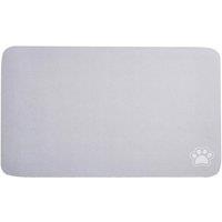 PAWNORA Light Grey Waterproof Cat Dog Mat Non-slip | Size: 67 cm x 127 cm half moon