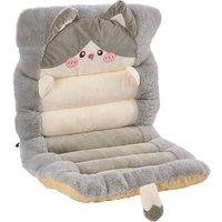 PAWNORA GREY Cute Cat Plush Chair Cushion