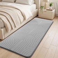 PAWNORA Runner -Light Grey 60x120cm Soft Fluffy Anti-Slip Mat in Light Grey | Size: 110 cm x 60 cm