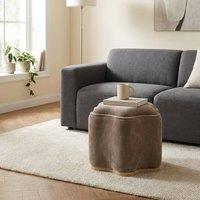 Garden Greatness Curvy Chenille Storage Ottoman with Tray Top in Brown | Size: 1 Pack
