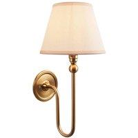 Netlighting Santiago Wall Light Fabric Ivy Shade 20cm B22 in White