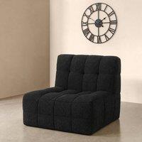 OHS Boucle Bean Bag Chair Lazy Sofa Floor Reading Couch in Black