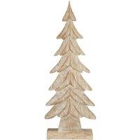 Love Lace Carved Wood Christmas Tree in Brown