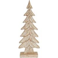 Love Lace Carved Wood Large Christmas Tree in Brown
