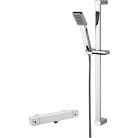 Balterley Thermostatic Bar Valve Rectangular Slide Rail in Silver