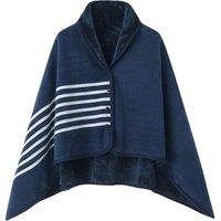 Lovii Fleece Wearable Blanket with Buttons in Dark Navy