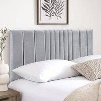 SOFT SNOOZE BEDS Headboard for Divan Bed Plush Fabric Manhattan in Silver | Size: Single