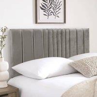 SOFT SNOOZE BEDS Headboard for Divan Bed Plush Fabric Manhattan in Grey | Size: Single