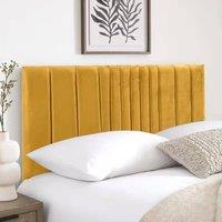 SOFT SNOOZE BEDS Headboard for Divan Bed Plush Fabric Manhattan in Mustard | Size: Single
