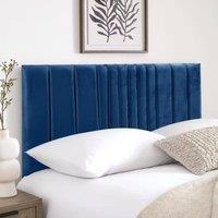 SOFT SNOOZE BEDS Headboard for Divan Bed Plush Fabric Manhattan in Dark Blue | Size: Single