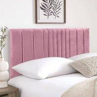 SOFT SNOOZE BEDS Headboard for Divan Bed Plush Fabric Manhattan in Pink | Size: Small Double