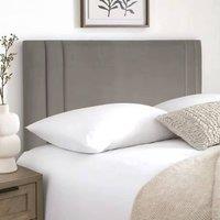SOFT SNOOZE BEDS 24 Indigo Designer Headboard for Divan Beds in Plush Velvet in Grey | Size: Single