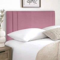 SOFT SNOOZE BEDS 24 Indigo Designer Headboard for Divan Beds in Plush Velvet in Pink | Size: Double