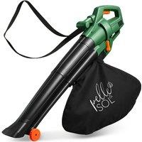Pelle & Sol 3300W Corded Leaf Blower & Vacuum 3-in-1 Garden Mulcher Hoover in Black