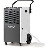 Costway 73 L/Day Commercial Dehumidifier Industrial Dehumidifier-White in White