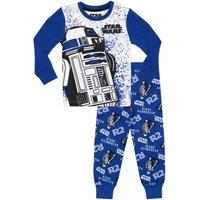 Star Wars Boy's R2D2 Snug Fit Pyjamas in Blue | Size: 4-5 Years