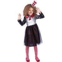 Dr. Seuss Girl's Cat in the Hat Costume in Black | Size: 4-6 Years