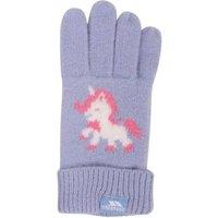 Trespass Girl's Danica Knitted Unicorn Winter Gloves in Light Blue | Size: 2-4 Years