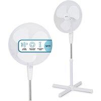 Igenix Pedestal Fan, 16 Inch, Oscillating, 3 Speeds in White