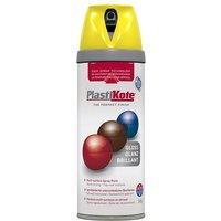 Plastikote 21104 400ml Premium Spray Paint Gloss - New Yellow