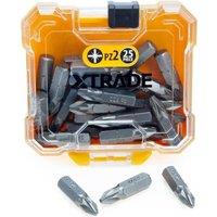 Xtrade 25mm Screwdriver Bits, 25 Piece, S2 Steel in Silver