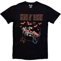 Rock Off officially Licensed Products Guns N' Roses Coffin Band Logo T-Shirt in Black | Size: XL