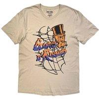 Rock Off officially Licensed Products Guns N' Roses Web Band Logo T-Shirt in Light Sand | Size: Medium