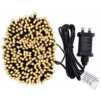 SPOT ON DEALZ 800 LED Warm White Christmas String Lights 8 Function Indoor Outdoor