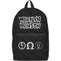 Rocksax Marilyn Manson Backpack - Logo in True Black