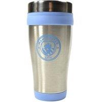 Manchester City FC Metallic Travel Mug in Silver