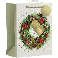 Giftmaker Wreath Christmas Gift Bag | Size: Medium