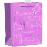 Giftmaker Text Gift Bag in Pink | Size: Medium