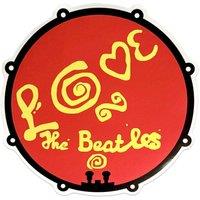 The Beatles Love Drum Sticker in Red