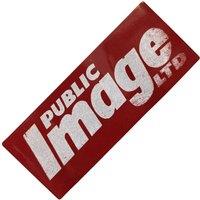 PIL (Public Image Ltd) News Logo Sticker in Dark Red