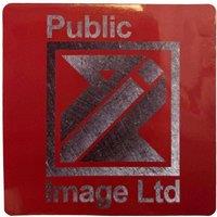 PIL (Public Image Ltd) Logo Brushed Sticker in Dark Red