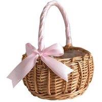 PAWNORA pink-S 1xRattan Storage Basket in Natural