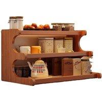FORGEVIO 3 Tier Tabletop Cup Storage Rack Display Shelf in Walnut