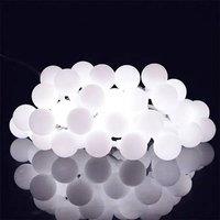 NESTLUNE White 12m Ball Solar Light Party Fairy Outdoor