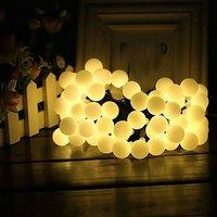 NESTLUNE Warm White 7m Ball Solar Light Party Fairy Outdoor