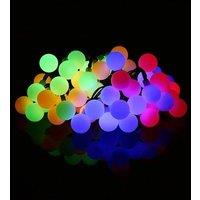 NESTLUNE Multicoloured 7m Ball Solar Light Party Fairy Outdoor